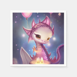 Serviette En Papier Joli Dargon d'anniversaire