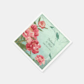 Serviette En Papier Joli Décor Fleur Peony Couples Décor Douche (Coin)