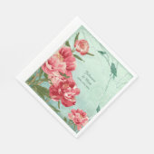 Serviette En Papier Joli Décor Fleur Peony Couples Décor Douche (Coin)