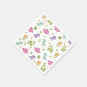 Serviette En Papier Joli Dinosaures Party T-Rex Brontosaurus (Coin)
