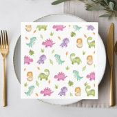 Serviette En Papier Joli Dinosaures Party T-Rex Brontosaurus