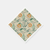Serviette En Papier Joli Doodle Lion Jungle Rainforest Motif (Coin)