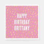 Serviette En Papier Joli doré rose Abstrait (Devant)