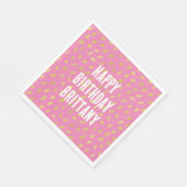 Serviette En Papier Joli doré rose Abstrait (Coin)