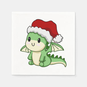 Serviette En Papier Joli dragon de Noël