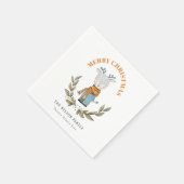 Serviette En Papier Joli drôle Doux moche Léonard Reindeer Noël (Coin)