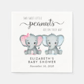 Serviette En Papier Joli éléphant garçon fille jumeaux Baby shower (Devant)