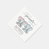 Serviette En Papier Joli éléphant garçon fille jumeaux Baby shower (Coin)