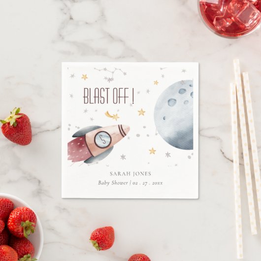 Serviette En Papier Joli espace extra-atmosphérique Planète étoile Bab (En situation)