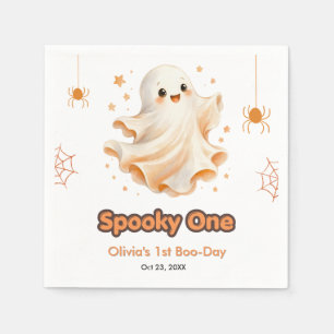 Serviette En Papier Joli Fantôme Épouvantable Un Anniversaire Hallowee