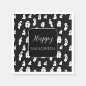 Serviette En Papier Joli Fantôme Noir Blanc Noir (Devant)