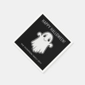 Serviette En Papier Joli Fantôme souriant joyeux Halloween texte perso (Coin)