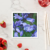 Serviette En Papier Joli Fleurs Bleues (En situation)