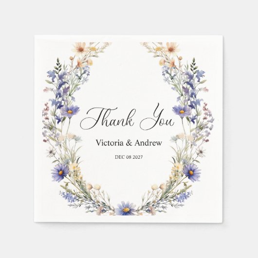 Serviette En Papier Joli floral (Devant)