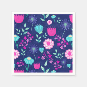 Serviette En Papier Joli fond à motif floral