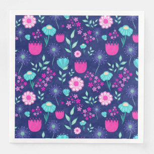 Serviette En Papier Joli fond à motif floral