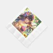 Serviette En Papier Joli gâteau d'anniversaire de la fille Anime (Coin)