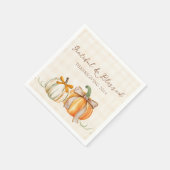 Serviette En Papier Joli Gratuit et Béni Citrouille Bows Thanksgiving (Coin)