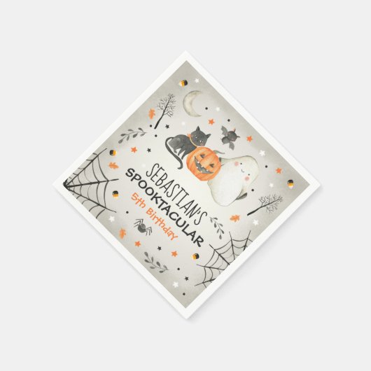 Serviette En Papier Joli Halloween Ghost Spooktacular Anniversaire Déc (Coin)