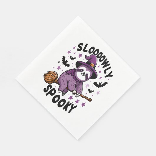 Serviette En Papier Joli Halloween Sloth Joie (2) (Coin)