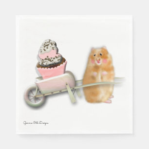 Serviette En Papier Joli hamster avec mouchoir en papier gâteaux.