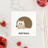 Serviette En Papier Joli hérisson Brown (En situation)