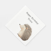 Serviette En Papier Joli hérisson en crème Brown (Coin)