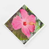 Serviette En Papier Joli Hibiscus rose (Coin)
