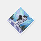 Serviette En Papier Joli Husky (Coin)