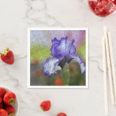 Serviette En Papier Joli Iris Violet (En situation)