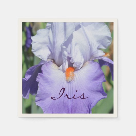 Serviette En Papier Joli Iris violet (Devant)