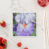 Serviette En Papier Joli Iris violet (En situation)