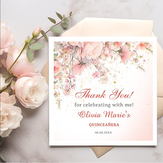 Serviette En Papier Joli Jardin Fleur sauvage Sweet 16