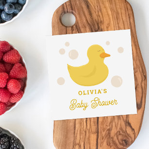 Serviette En Papier Joli jouet d'oiseau animal. Baby shower de canard