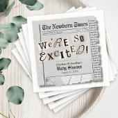 Serviette En Papier Joli journal Le New-born Times Baby shower