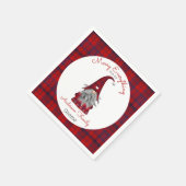 Serviette En Papier Joli Joyeux Elfe de Noël Personnalisé Gnome (Coin)