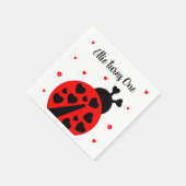 Serviette En Papier Joli Ladybug avec les coeurs (Coin)
