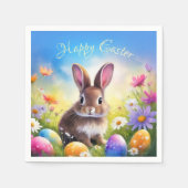 Serviette En Papier Joli lapin de Pâques Brown (Devant)
