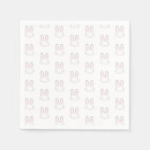 Serviette En Papier Joli lapin lapin blanc amusant motif moderne (Devant)