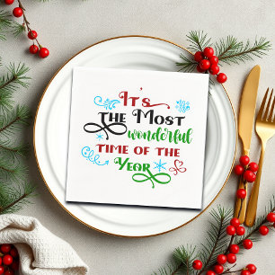 Serviette En Papier Joli 'Le Plus Merveilleux Moment' Noël 