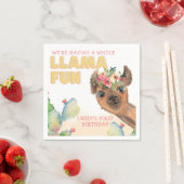 Serviette En Papier Joli Llama Fun Anniversaire Papier (En situation)