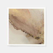 Serviette En Papier Joli marbre clair or (Devant)
