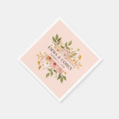 Serviette En Papier Joli mariage de jardin fleuri (Coin)