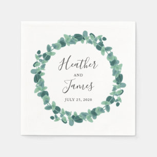 Serviette En Papier Joli Mariage Eucalyptus