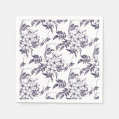 Serviette En Papier Joli Mariage Floral Violet (Devant)