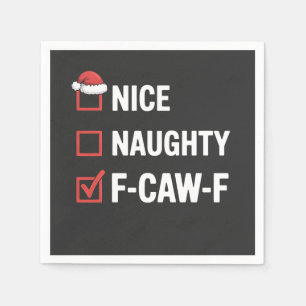 Serviette En Papier Joli Méchant F-Caw-F Drôle Père Noël Méchant 