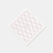 Serviette En Papier Joli Monogramme de cou rose (Coin)