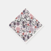 Serviette En Papier Joli Motif à lèvres, Parfum, Purse & Chaussures (Coin)
