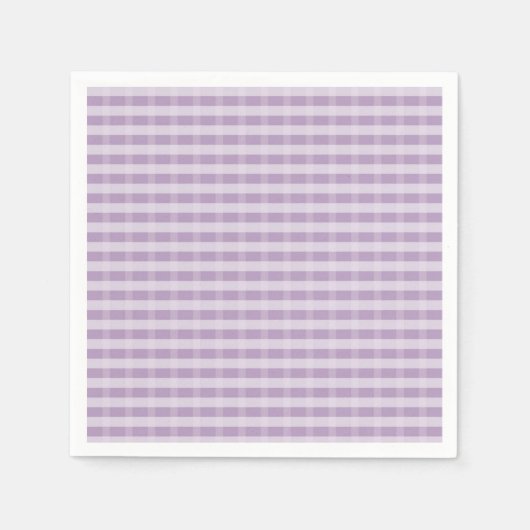Serviette En Papier Joli motif carreaux violet (Devant)