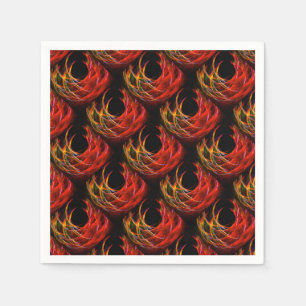 Serviette En Papier Joli motif d'art abstrait bohème élégant moderne #
